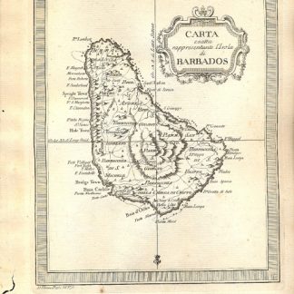 Atlante dell'America contenente le migliori carte geografiche: Carta esatta rappresentante l'Isola di Barbados.