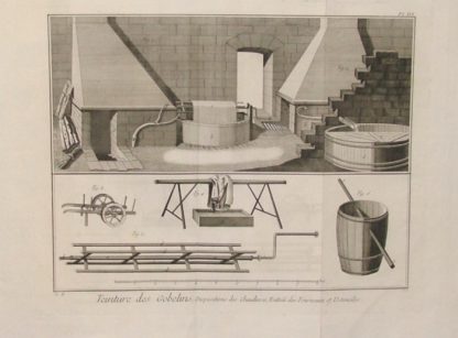 Teinture des gobelins, dispositions des chaudieres, entree des fourneaux et ustenciles.