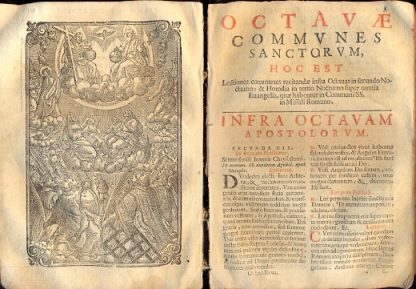 Octavae Festorum hoc est lectiones secundi & tertij Nocturni singuiis diebus recitande infra Octauas Festorum, praesertim Patronorum locorum, & Titularium Ecclesiarum, quae iuxta Rubricas Breviarij Romani celebrari debent.