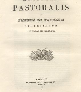 Epistola Pastoralis ad Clerum, et Populum Feltriae et Belluni.