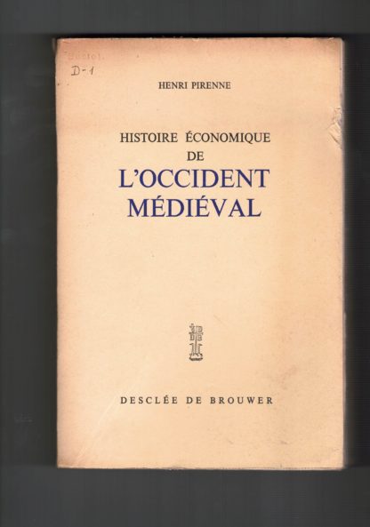 Histoire economique de l'occident medieval