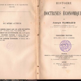 Histoire des doctrines economiques