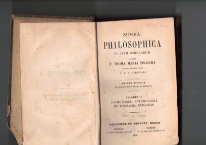 Summa philosophica in usum scholarum. Volumen II - Cosmologia, psychologia et theologia naturalis.